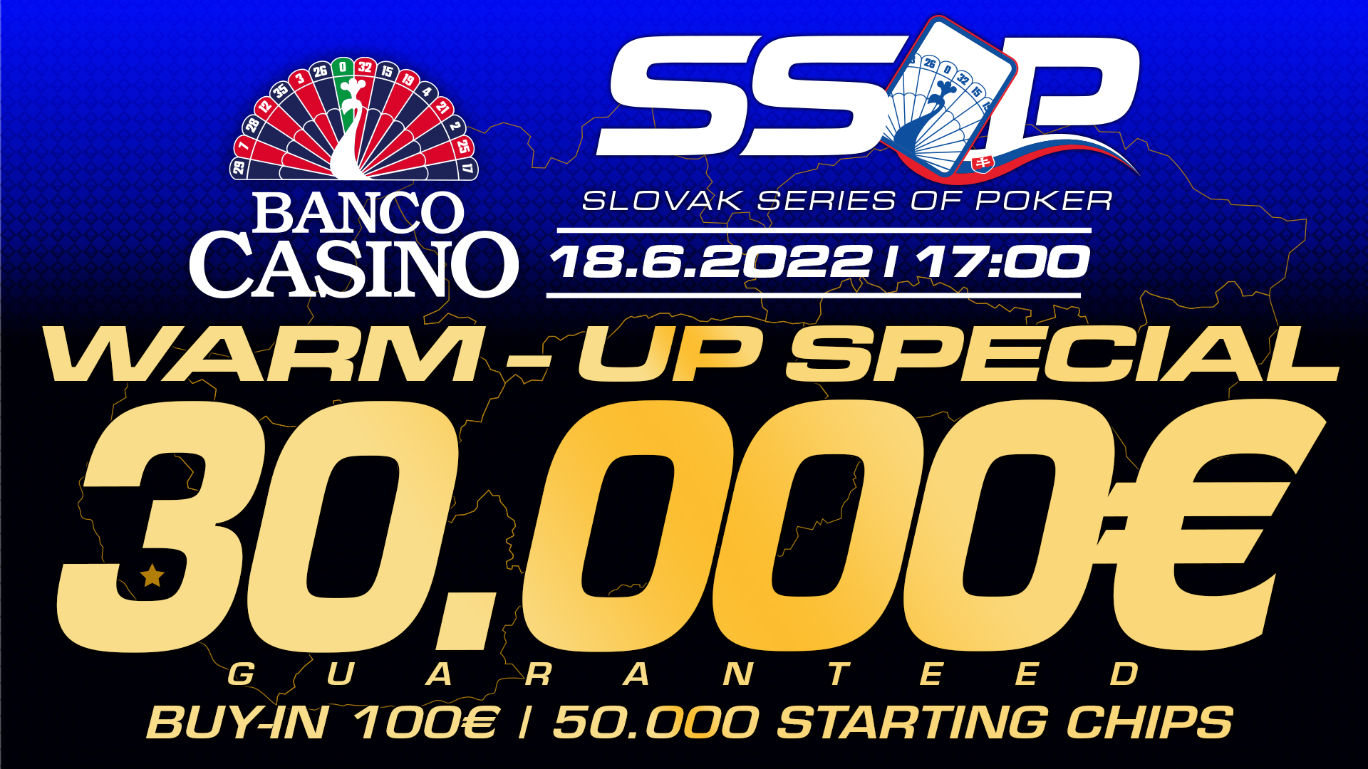 Slovak Series Of Poker 400.000€ GTD odštartuje úvodným Warm-Up Weekendom 45.000€ GTD!