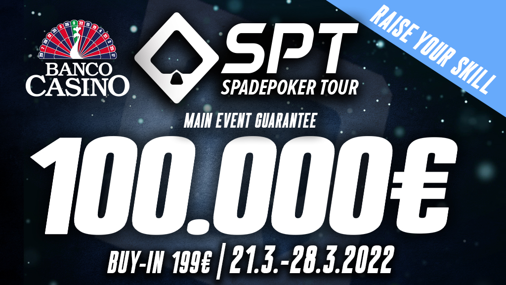Spade Poker Tour s garanciou 100,000€ v marci!