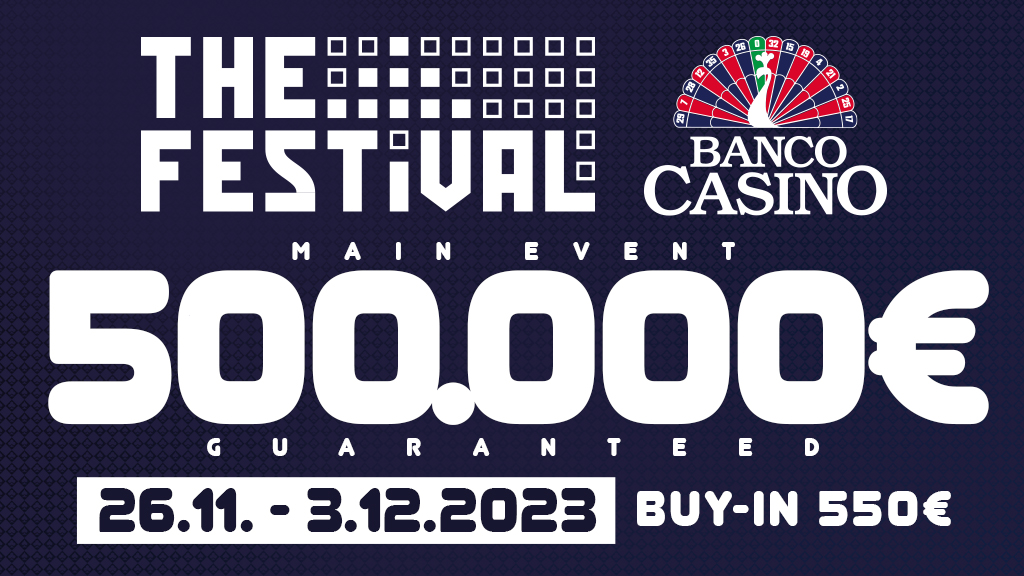 Weihnachten kommen ins Banco Casino bereits im November - TheFestival Main Event € 500.000 GTD