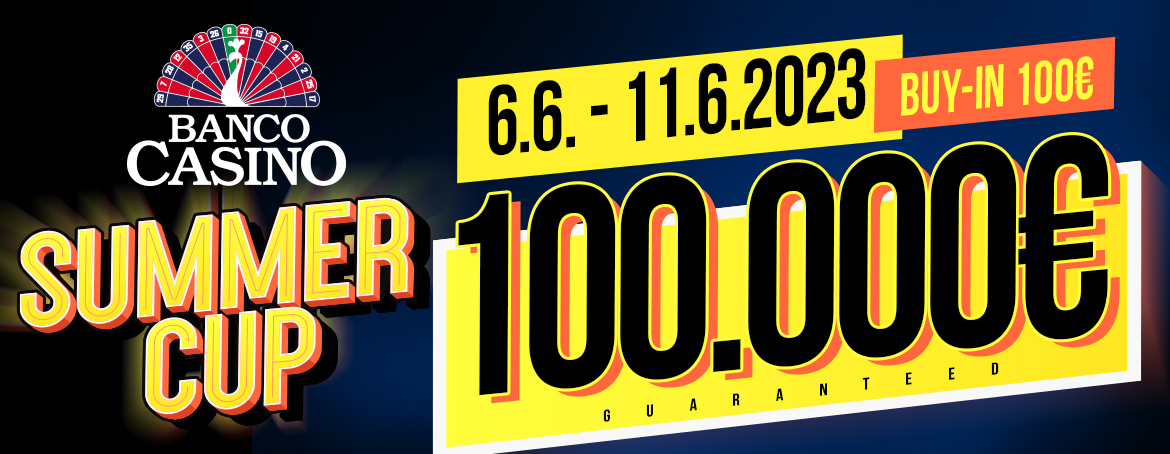 V Banco Casino začal boj o Summer Cup so 100.000€ GTD!