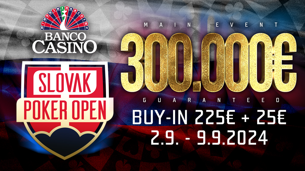 Tretí ročník Slovak Poker Open Main Event 300.000€ GTD za 250€ začiatkom septembra!