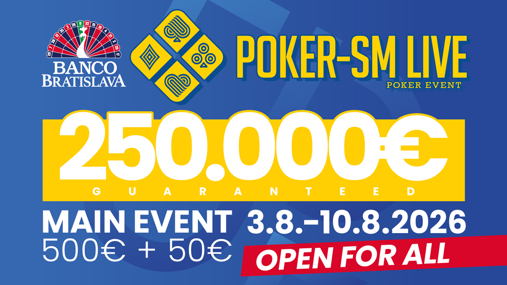 Švédske Pokrové Majstrovstvá sa vracajú do Banco Bratislava. Po prvýkrát s otvoreným Main Eventom Banco Championship 250.000€ GTD!