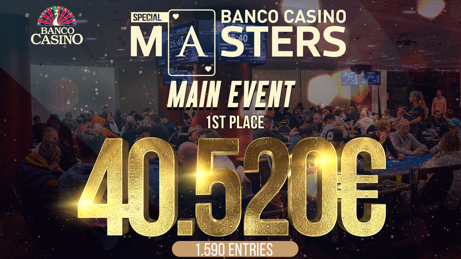 Banco Casino Masters #37 pokorilo garanciu s 1.590 vstupmi a dnes si šampión odnesie 40.520€
