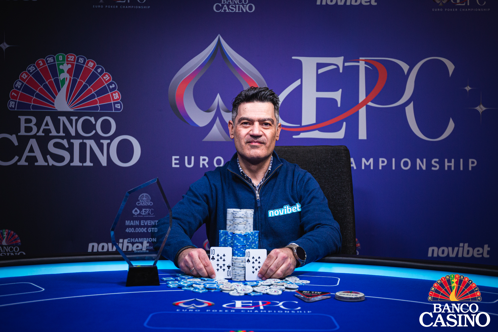 Nikolaos Vouldis takes home 81,320€ from Banco Casino as the new EPC Champion!