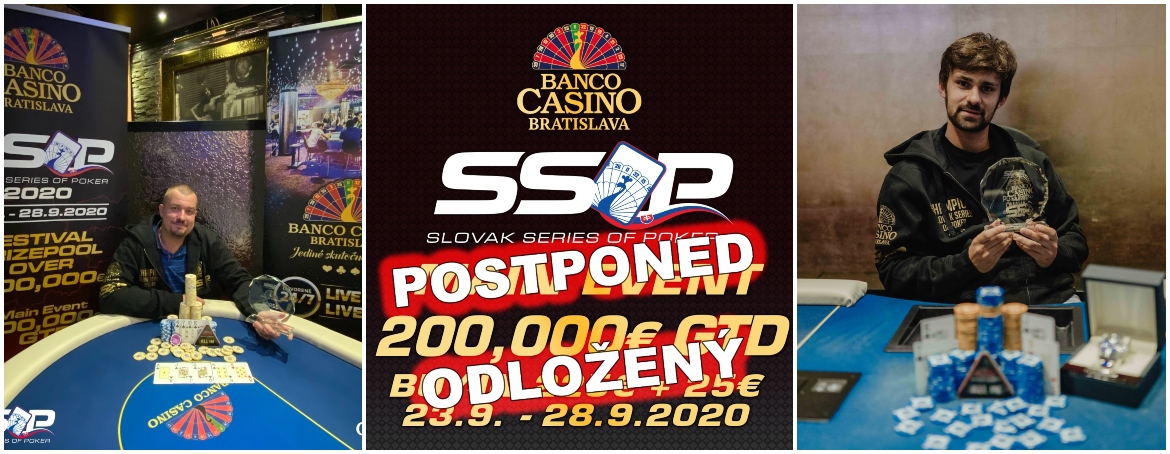 Main Event Slovak Series Of Poker 2020 sa odkladá, no séria pokračuje!