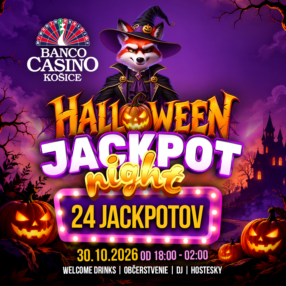 Halloween Jackpot Night v Banco Casino Košice